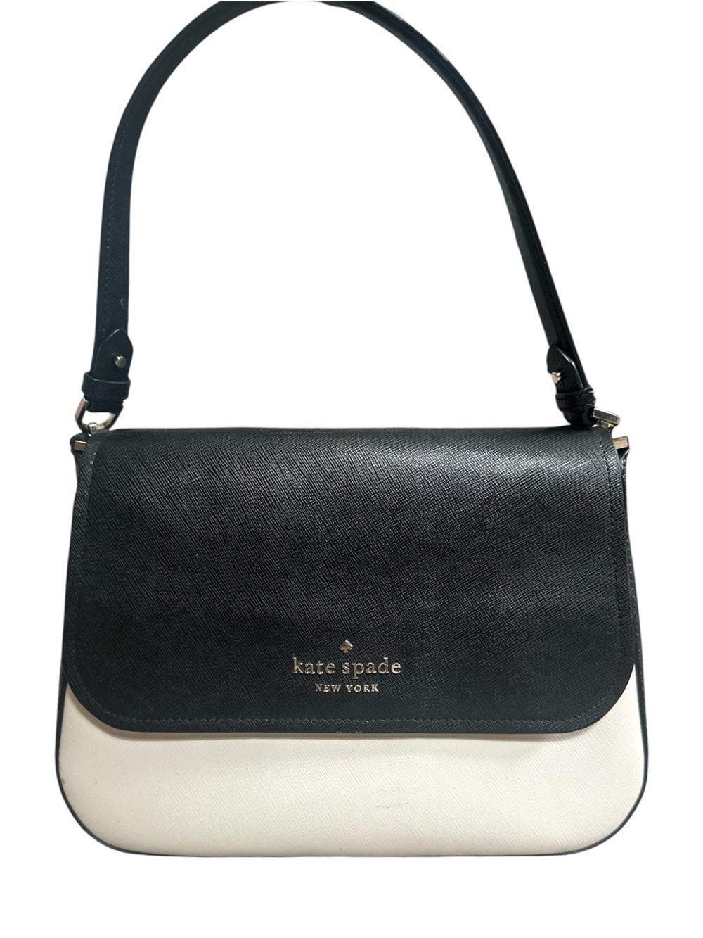 Kate Spade Shoulder Bag Adjustable Crossbody Black & White